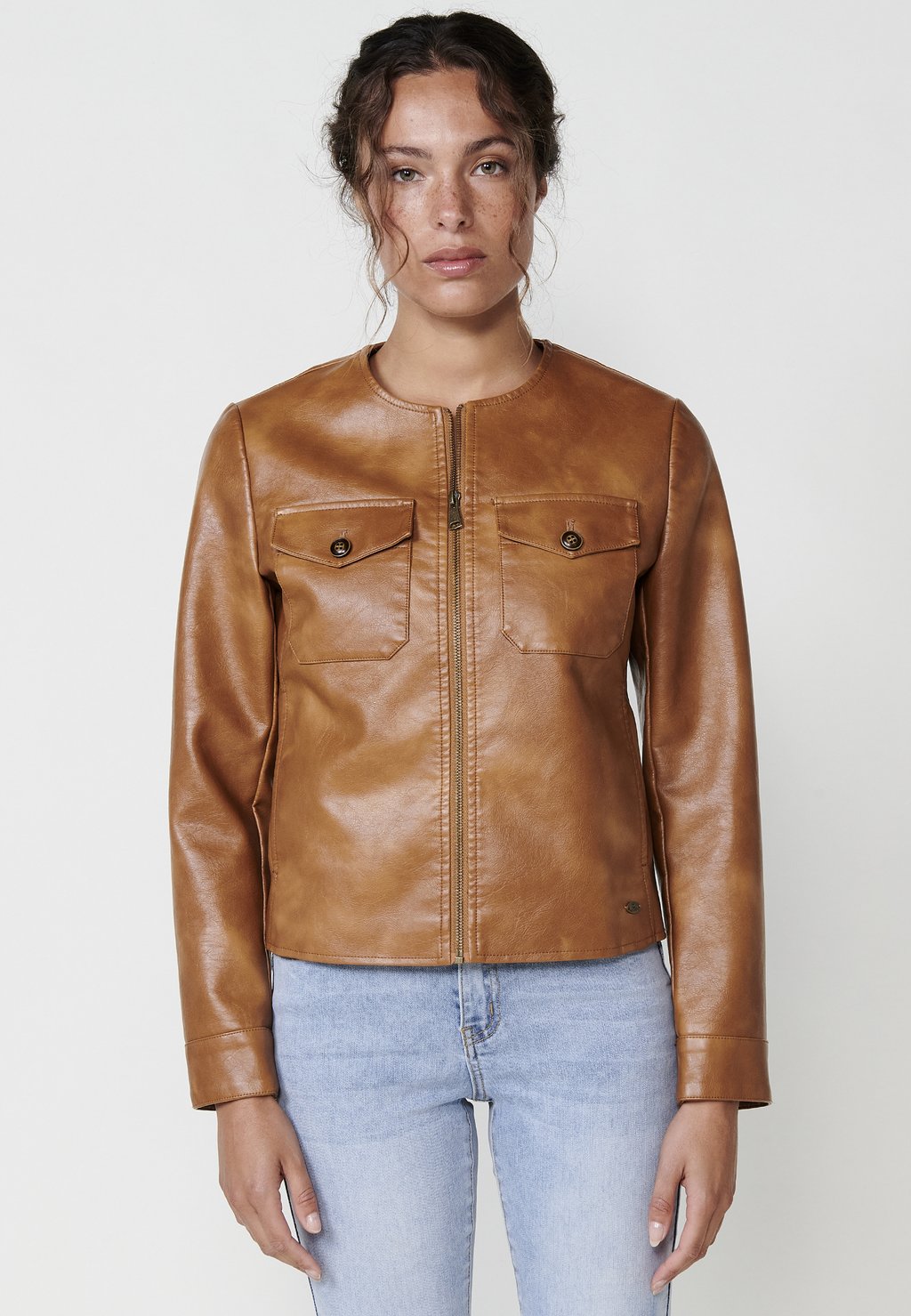 Куртка из искусственной кожи Koroshi, коричневый
Куртка из искусственной кожи Koroshi, коричневый