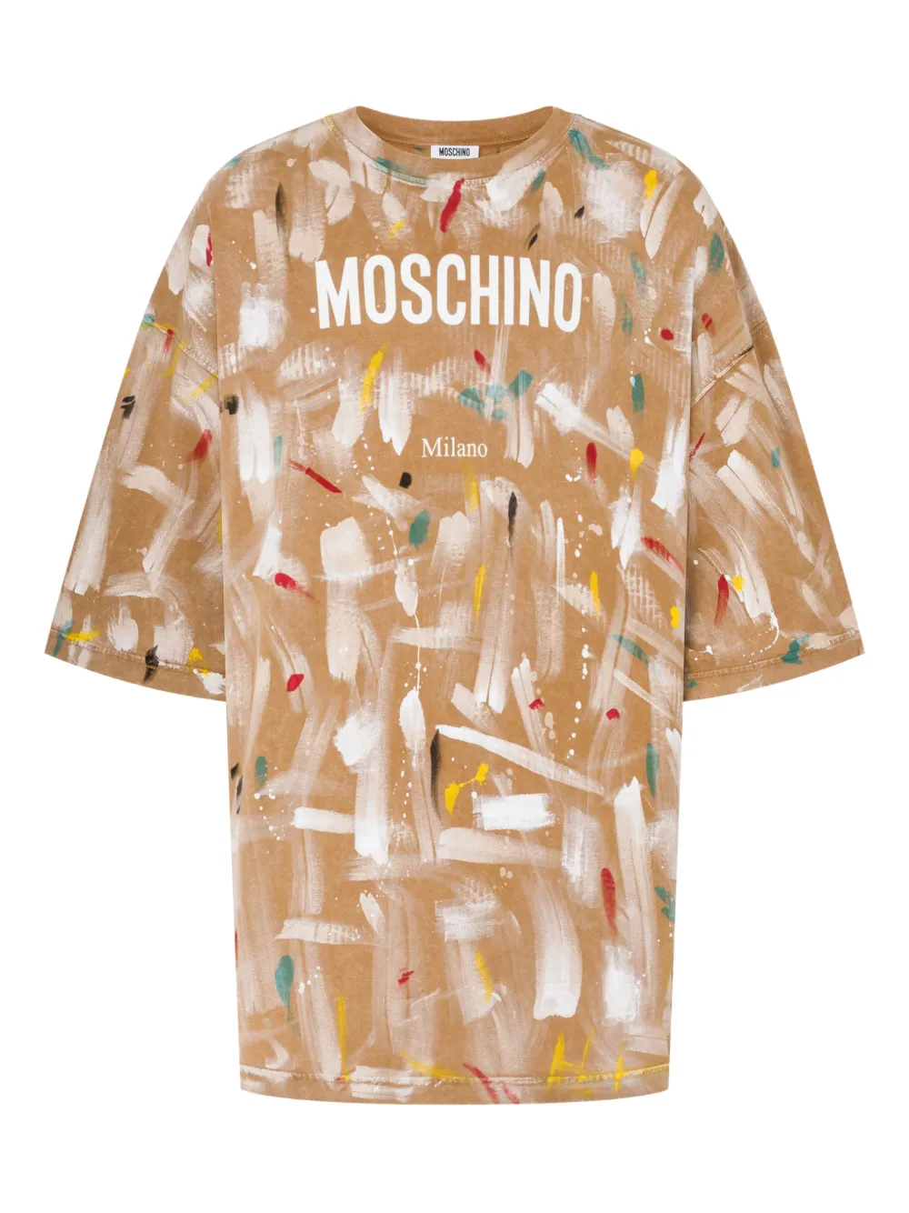 Бежевая футболка с эффектом разбрызганной краски Moschino, Бежевый, Бежевая футболка с эффектом разбрызганной краски Moschino
Бежевая футболка с эффектом разбрызганной краски Moschino, Бежевый, Бежевая футболка с эффектом разбрызганной краски Moschino