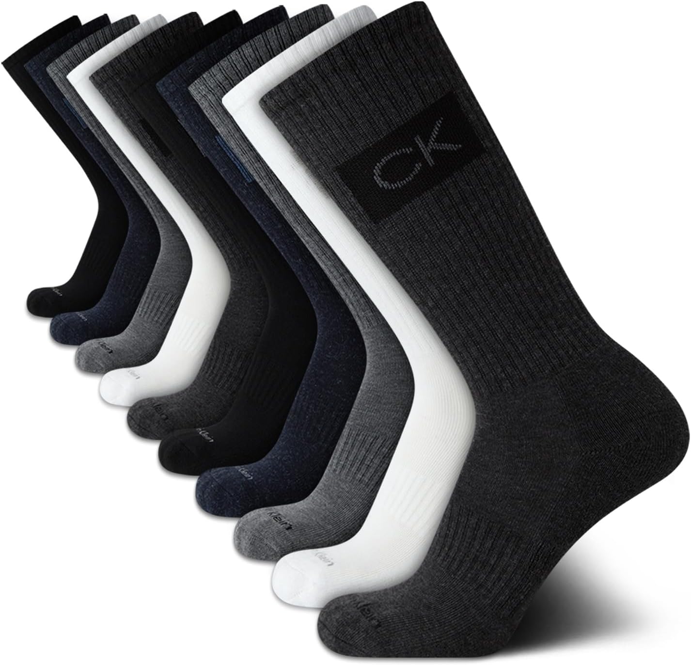 Мужские носки Calvin Klein Crew Socks - 10 пар дышащих спортивных носков с мягкой амортизацией для бега и спорта для мужчин, Heather Grey Assorted
Мужские носки Calvin Klein Crew Socks - 10 пар дышащих спортивных носков с мягкой амортизацией для бега и спорта для мужчин, Heather Grey Assorted