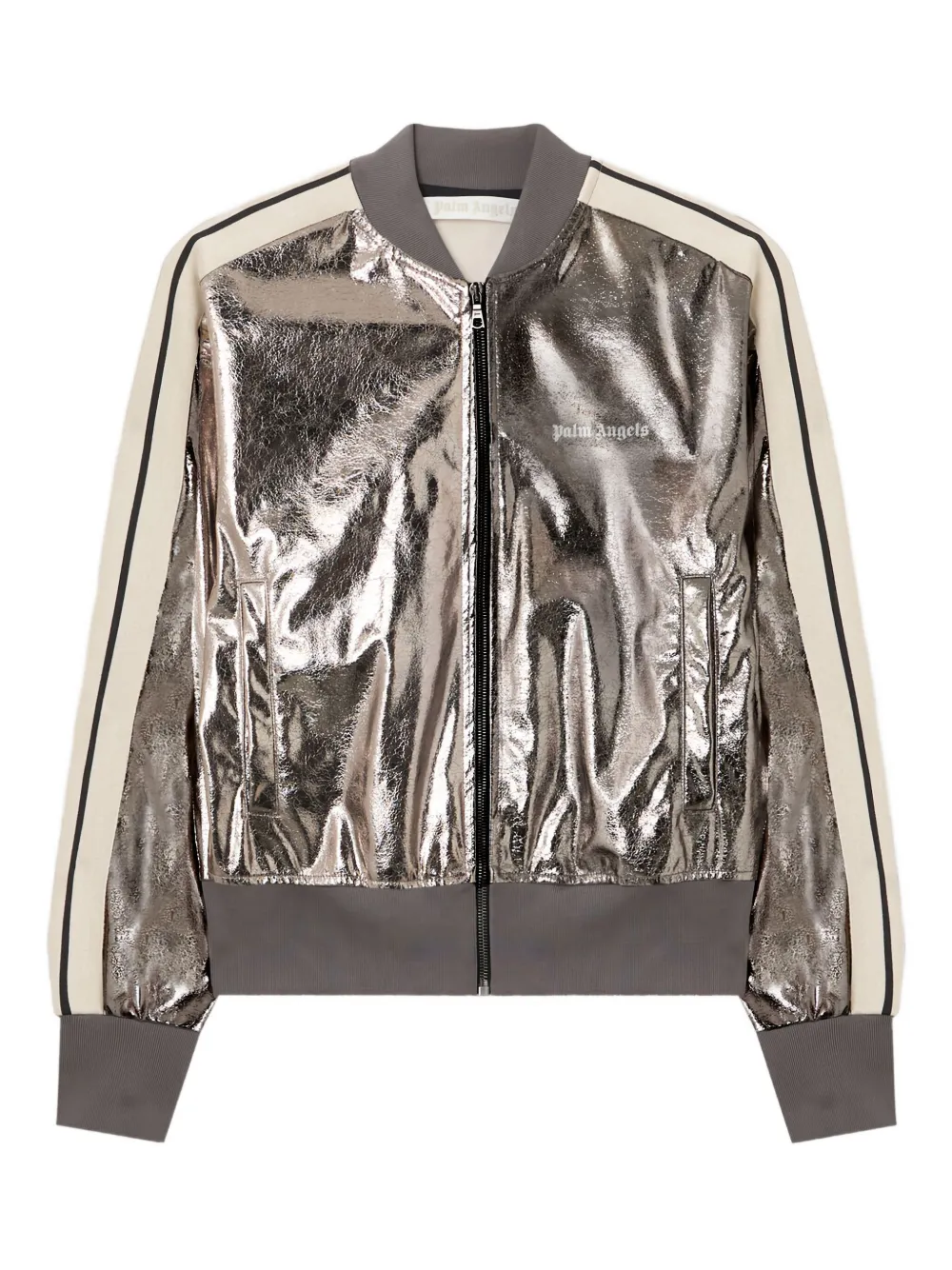 Свитшот с ламинированным логотипом Palm Angels, серебристый
Свитшот с ламинированным логотипом Palm Angels, серебристый