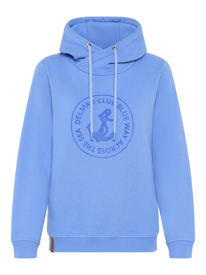 Толстовка с капюшоном лазурно-синего цвета Delmao
Толстовка с капюшоном лазурно-синего цвета Delmao