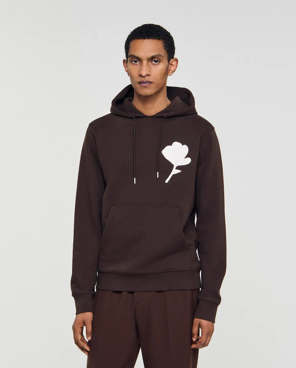 Мужская толстовка с капюшоном и цветочной нашивкой Sandro, коричневый
Мужская толстовка с капюшоном и цветочной нашивкой Sandro, коричневый