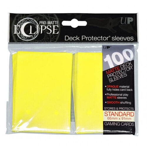 Чехол для карточек Eclipse Matte Standard Sleeves: Lemon Yellow (100) Ultra Pro
Чехол для карточек Eclipse Matte Standard Sleeves: Lemon Yellow (100) Ultra Pro