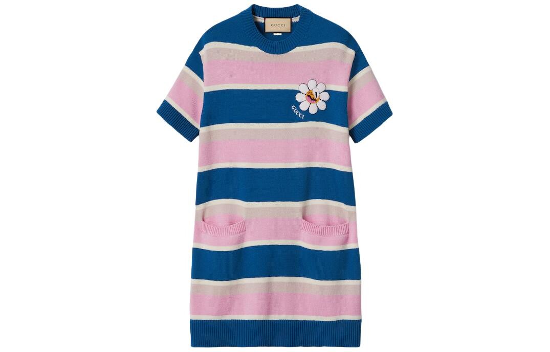 Платье женское Gucci с короткими рукавами, синий / розовый
Платье женское Gucci с короткими рукавами, синий / розовый