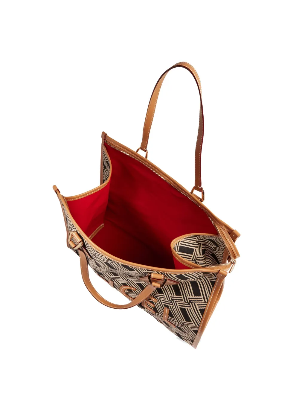 Большая сумка-тоут с кожаной отделкой и монограммой Lancel, нейтральный
Большая сумка-тоут с кожаной отделкой и монограммой Lancel, нейтральный