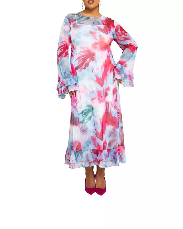 Длинное платье с размытым цветочным узором из сетки Fashion-Szn Curve, мультиколор
Длинное платье с размытым цветочным узором из сетки Fashion-Szn Curve, мультиколор