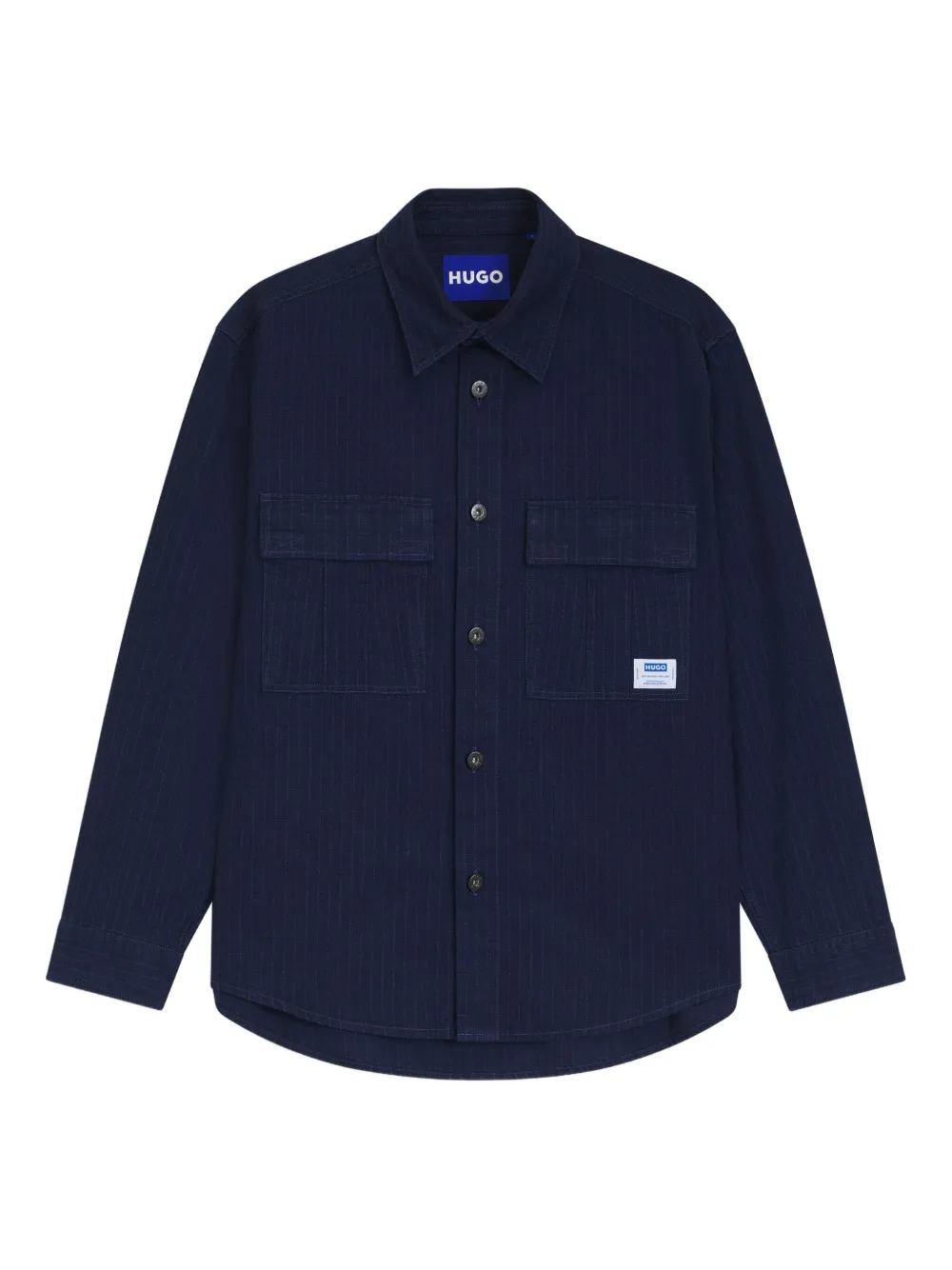 Рубашка в тонкую полоску с карманом Hugo, синий
Рубашка в тонкую полоску с карманом Hugo, синий