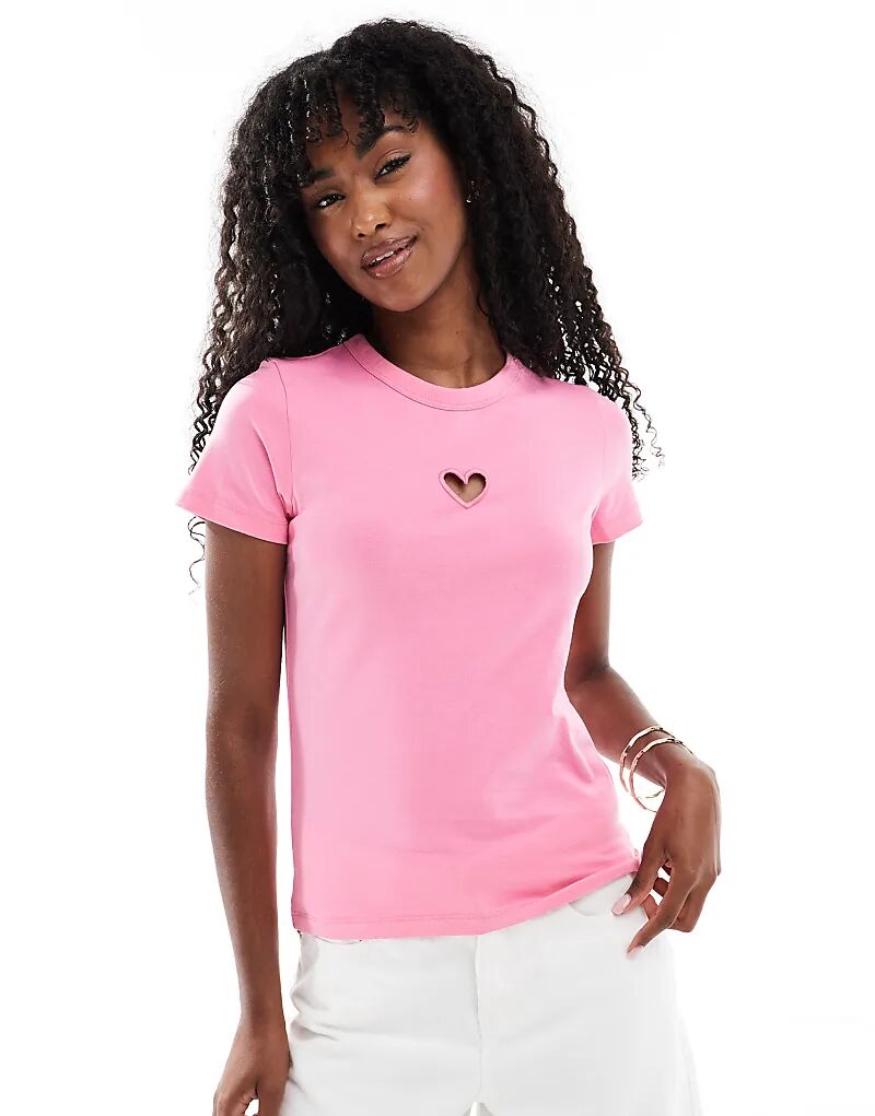 Футболка JJXX с вырезом в форме сердца нежно-розового цвета
Футболка JJXX с вырезом в форме сердца нежно-розового цвета