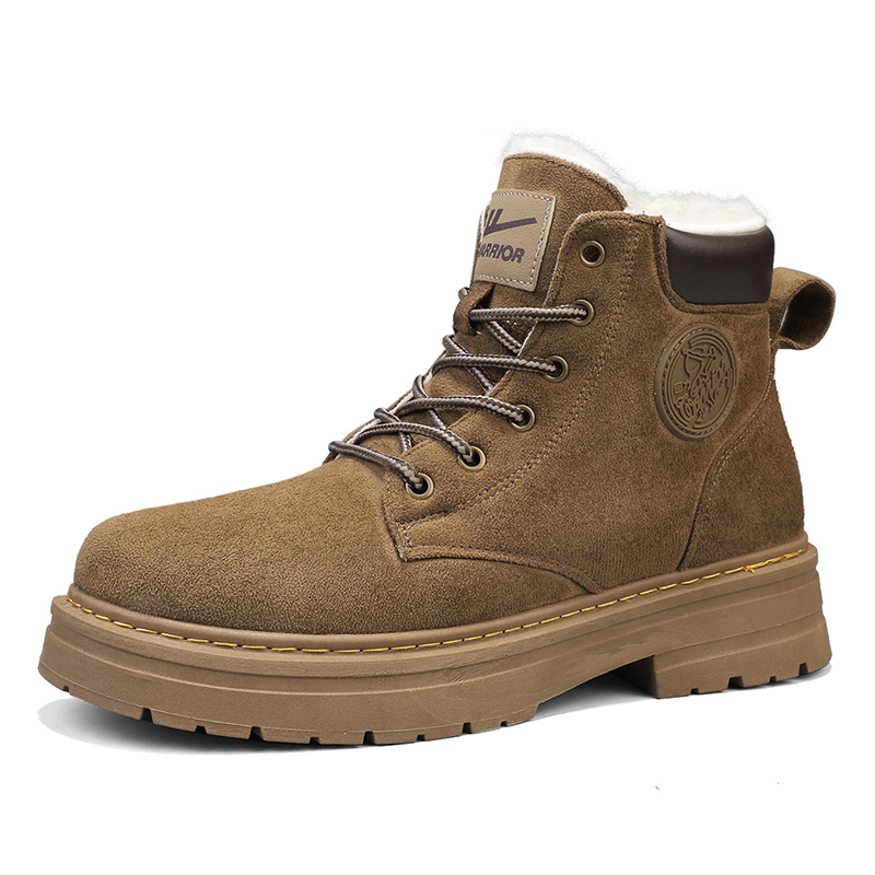 WARRIOR Британские стильные замшевые желтые ботинки Crew Martin унисекс темно-коричневые (с флисовой подкладкой), цвет Dark Brown (Fleece-Lined) 
WARRIOR Британские стильные замшевые желтые ботинки Crew Martin унисекс темно-коричневые (с флисовой подкладкой), цвет Dark Brown (Fleece-Lined)