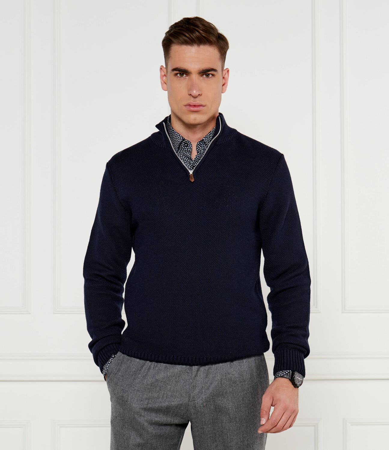 Свитер из шерсти Stenströms Regular Fit, темно-синий
Свитер из шерсти Stenströms Regular Fit, темно-синий