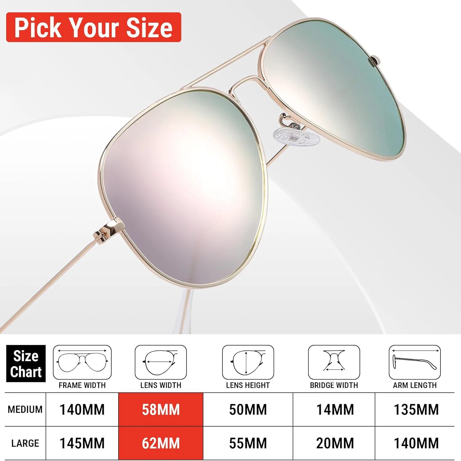 Солнцезащитные очки Pro Acme Aviator для мужчин и женщин, классические поляризованные, с защитой от УФ-излучения UV400, (07) Gold Frame/Pink Mirrored Lens
Солнцезащитные очки Pro Acme Aviator для мужчин и женщин, классические поляризованные, с защитой от УФ-излучения UV400, (07) Gold Frame/Pink Mirrored Lens