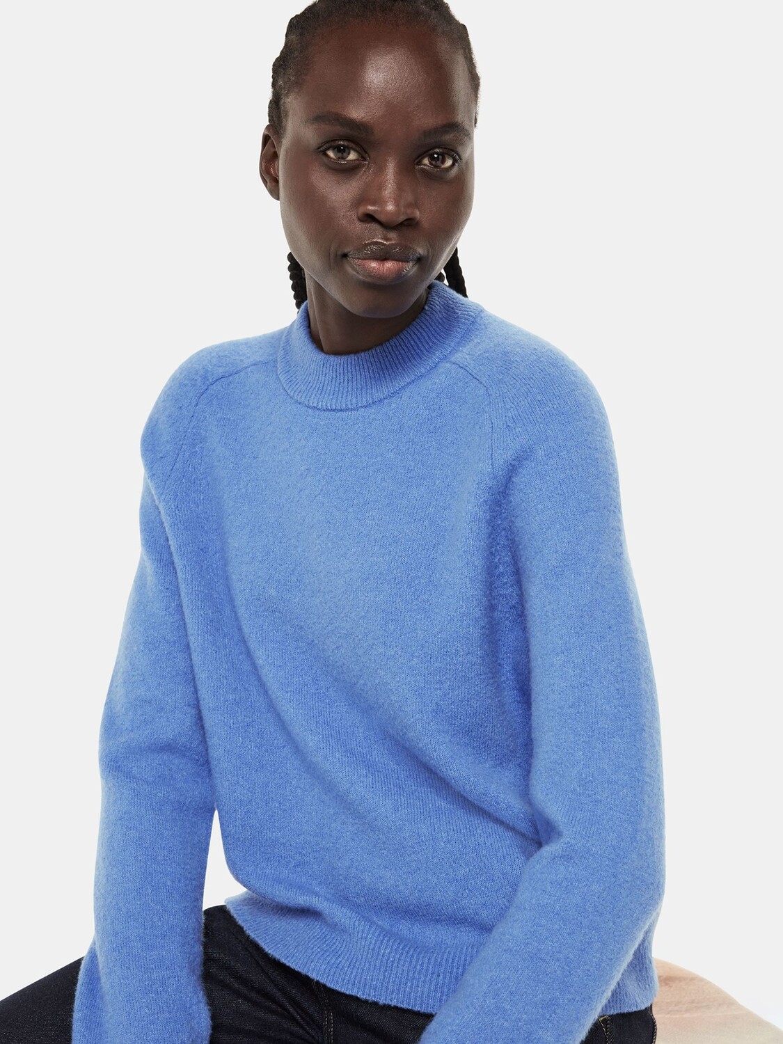 Текстурированный джемпер из смесовой шерсти с круглым вырезом Whistles, синий
Текстурированный джемпер из смесовой шерсти с круглым вырезом Whistles, синий