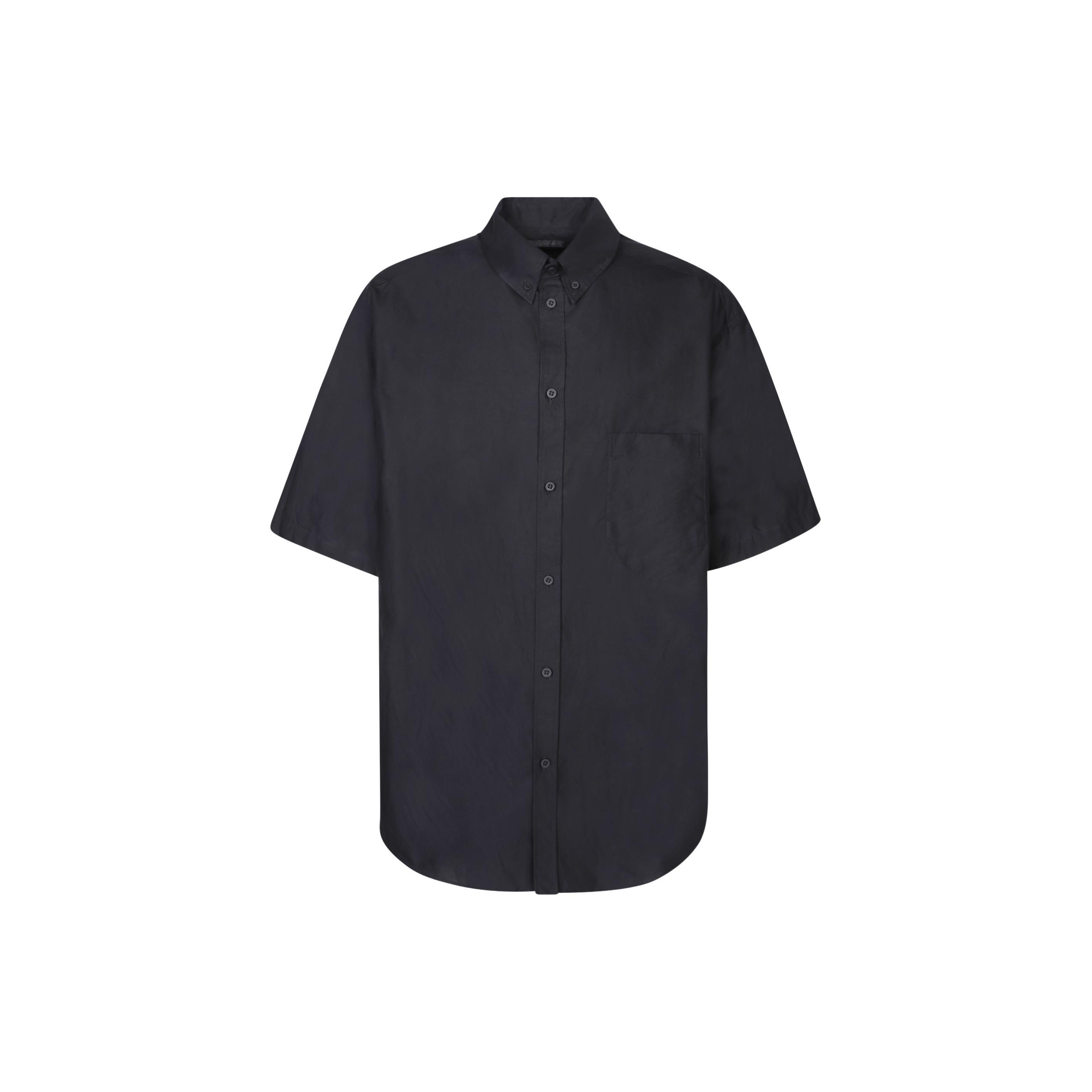 Рубашка с коротким рукавом и воротником Balenciaga, черный
Рубашка с коротким рукавом и воротником Balenciaga, черный