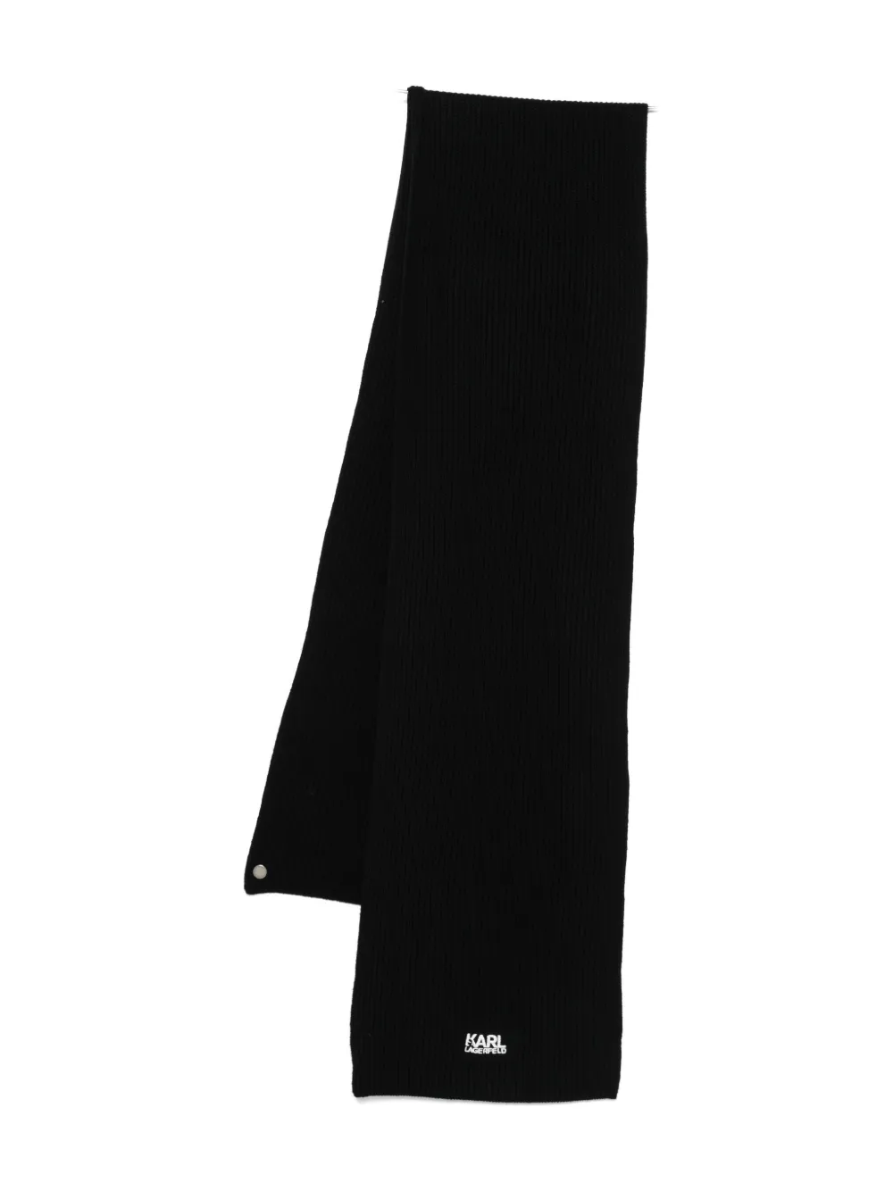 Шарф в рубчик с вышитым логотипом KARL LAGERFELD, черный
Шарф в рубчик с вышитым логотипом KARL LAGERFELD, черный