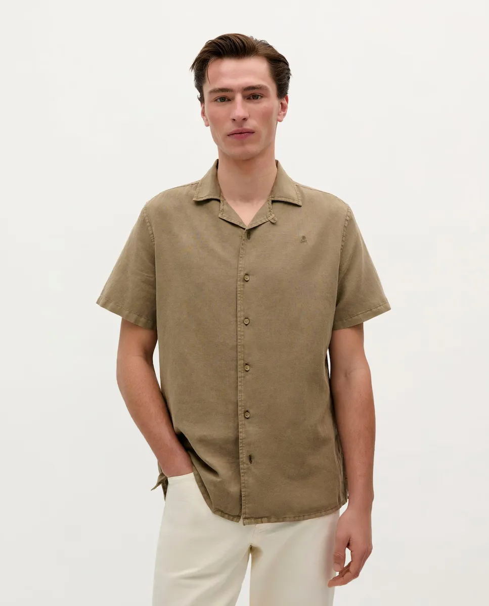 Мужская льняная рубашка прямого кроя Scalpers, цвет Kaki
Мужская льняная рубашка прямого кроя Scalpers, цвет Kaki