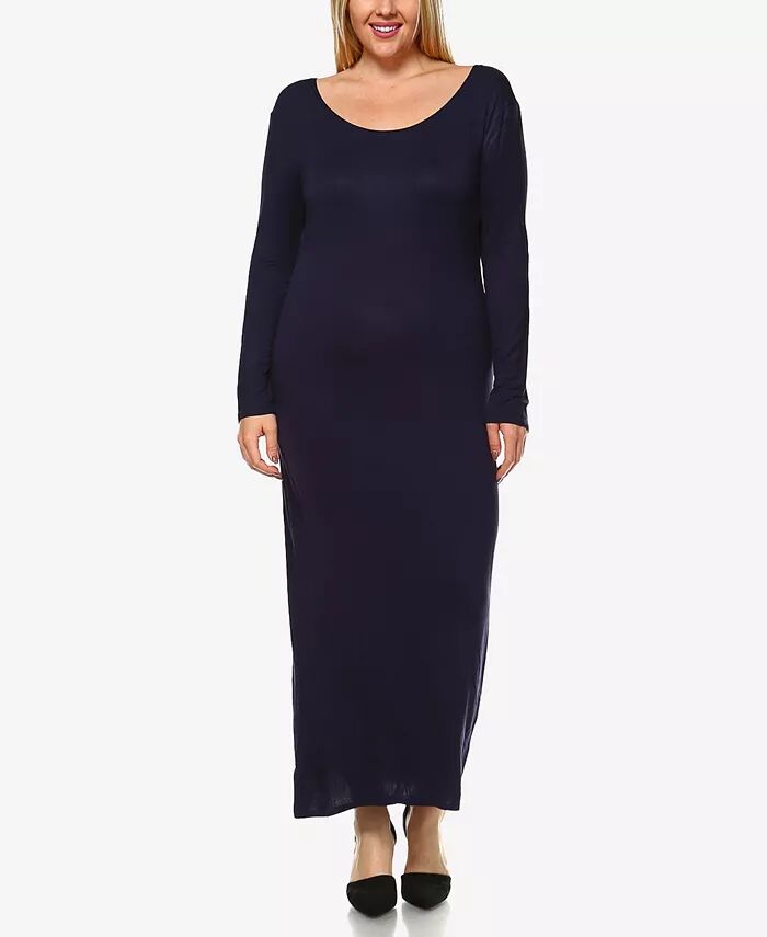 Платье Ria больших размеров White Mark, синий 
Платье Ria больших размеров White Mark, синий