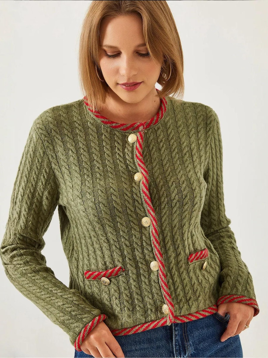 Вязаный кардиган Bianco Lucci, зеленый
Вязаный кардиган Bianco Lucci, зеленый