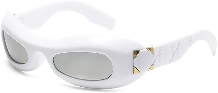 LVTFCO Модные солнцезащитные очки в стиле ретро, панк, футуризм, аксессуары, классические солнцезащитные очки в маленькой оправе для женщин, White Silver
LVTFCO Модные солнцезащитные очки в стиле ретро, панк, футуризм, аксессуары, классические солнцезащитные очки в маленькой оправе для женщин, White Silver