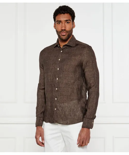 Льняная рубашка Slim fit Stenströms, коричневый
Льняная рубашка Slim fit Stenströms, коричневый