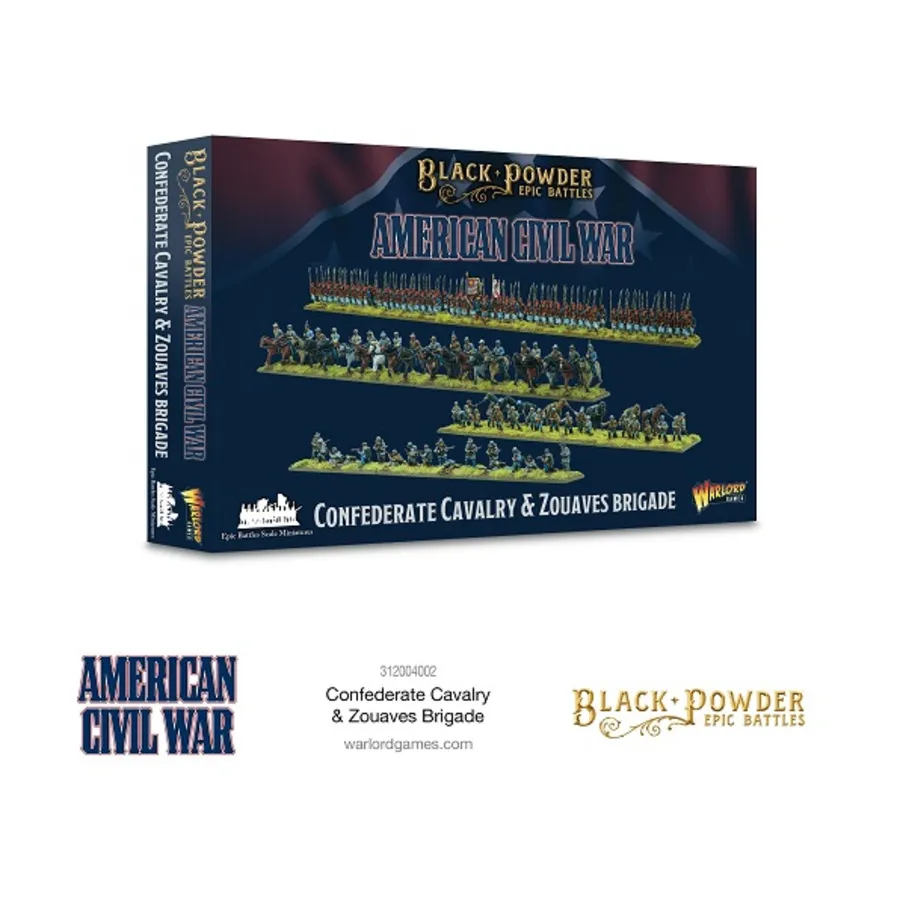 Бригада кавалерии и зуавов Конфедерации, Black Powder - Epic Battles - American Civil War (15mm)
Бригада кавалерии и зуавов Конфедерации, Black Powder - Epic Battles - American Civil War (15mm)