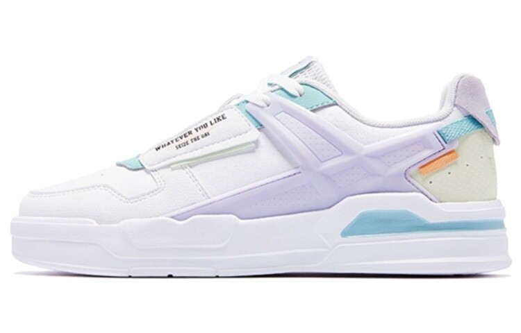 Кеды, скейтборд обувь женская низкая белый/фиолетовый/синий Qiaodan 
Кеды, скейтборд обувь женская низкая белый/фиолетовый/синий Qiaodan