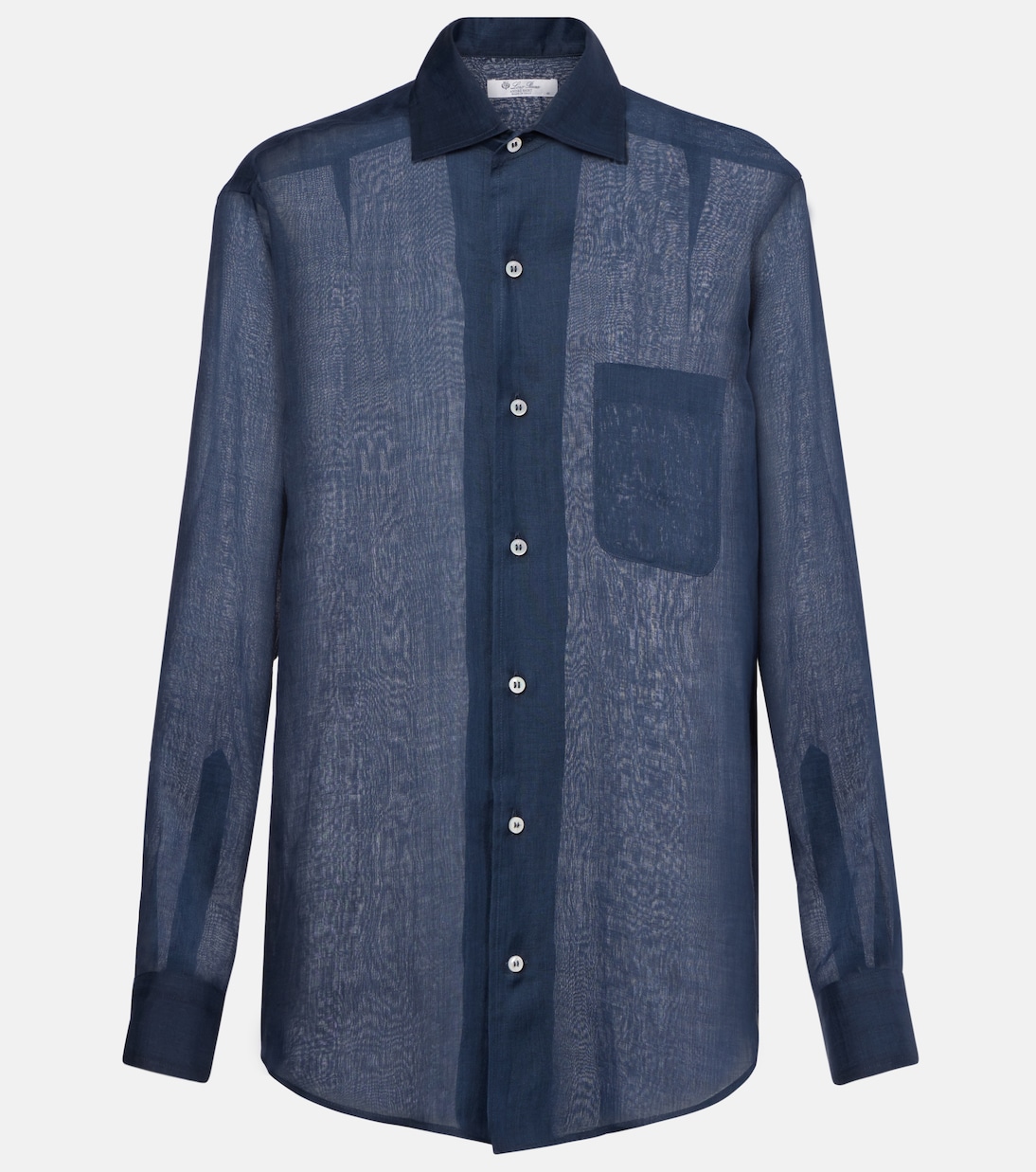 Полупрозрачная рубашка из рами Loro Piana, Crown Blue
Полупрозрачная рубашка из рами Loro Piana, Crown Blue