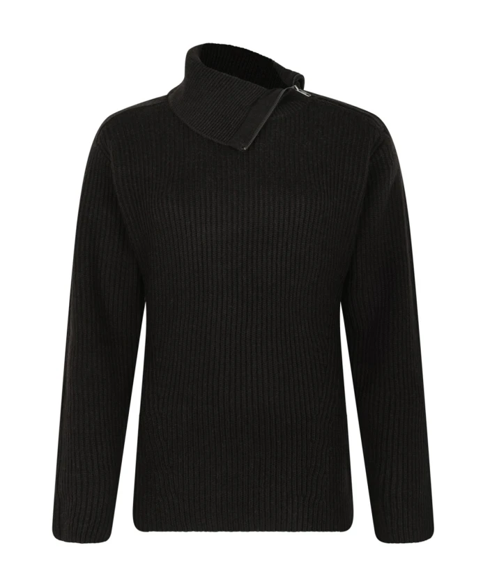 Рваный шерстяной свитер с асимметричным воротником P.A.R.O.S.H., черный
Рваный шерстяной свитер с асимметричным воротником P.A.R.O.S.H., черный