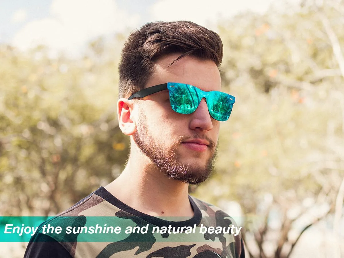 FEISEDY Модные солнцезащитные очки без оправы с зеркальными линзами, цельные линзы, светоотражающие линзы, артикул B4114, (2 Pack)pink Mirror & Blue Green Mirror
FEISEDY Модные солнцезащитные очки без оправы с зеркальными линзами, цельные линзы, светоотражающие линзы, артикул B4114, (2 Pack)pink Mirror & Blue Green Mirror