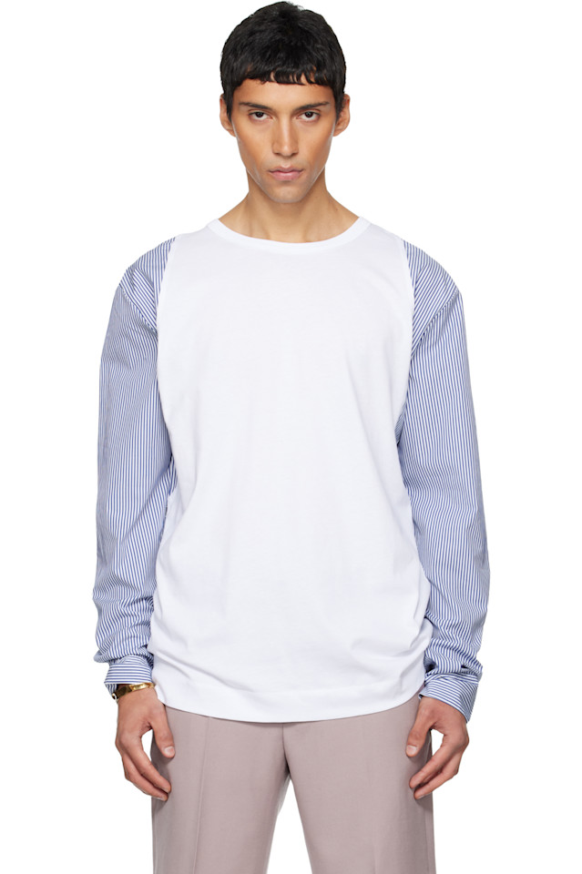 Футболка с контрастными рукавами Dries Van Noten, белый
Футболка с контрастными рукавами Dries Van Noten, белый