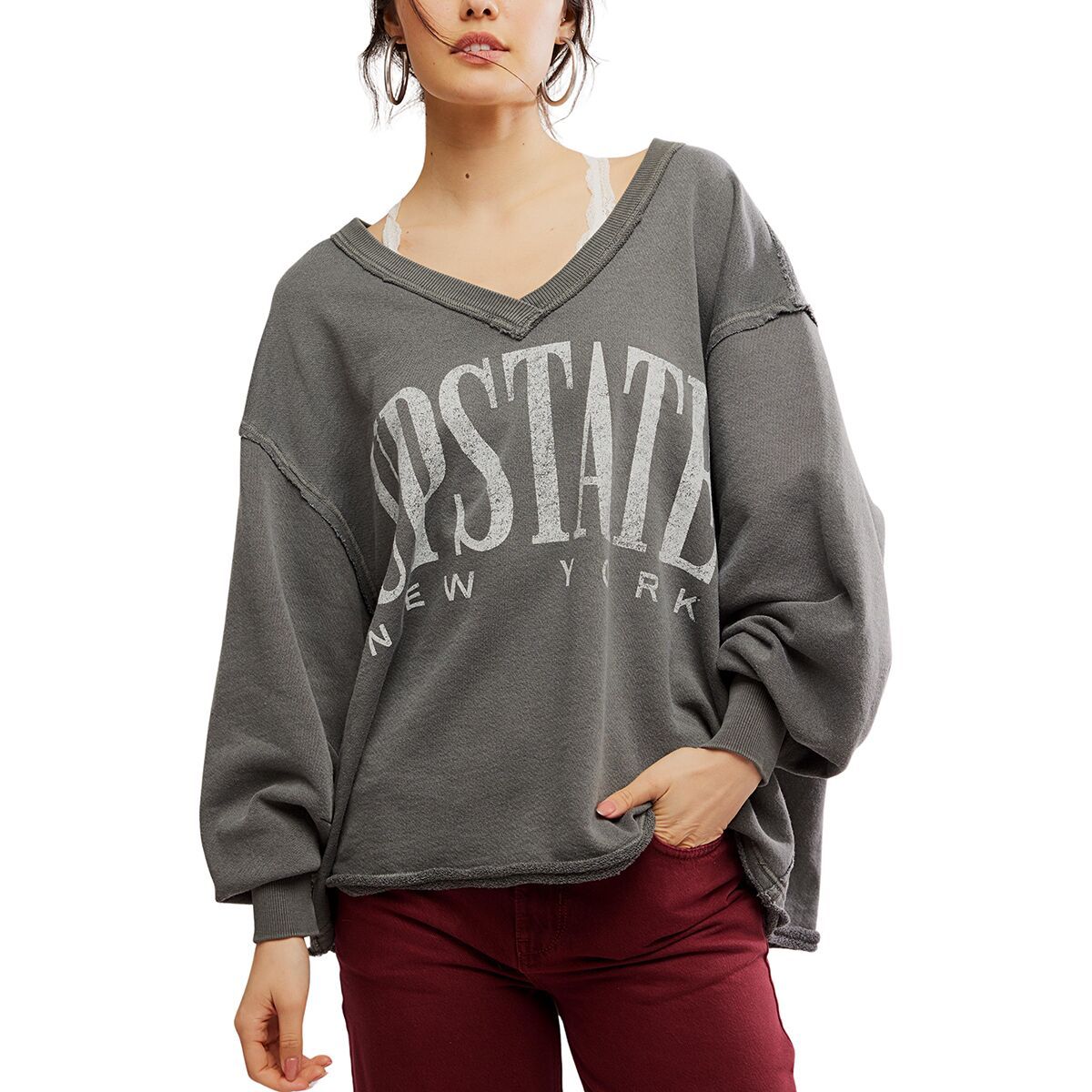 Футболка с V-образным вырезом и принтом Venice Free People, черный
Футболка с V-образным вырезом и принтом Venice Free People, черный