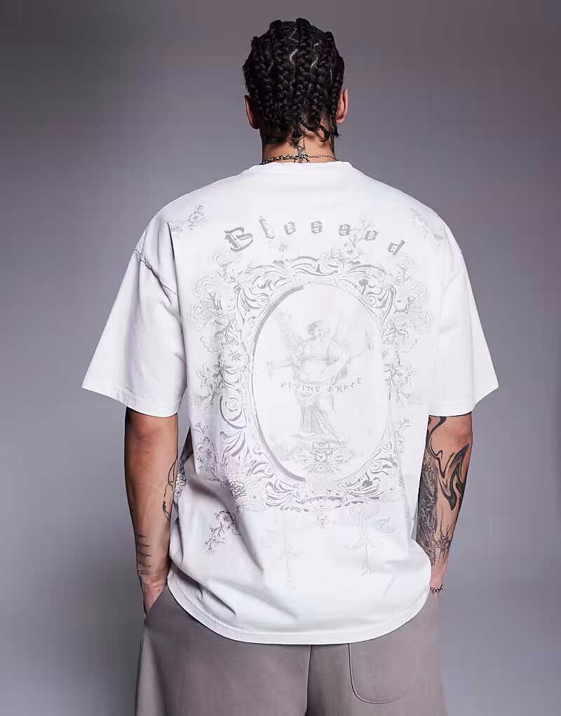 Футболка свободного кроя с принтом королевской эмблемы Liquor N Poker белого цвета
Футболка свободного кроя с принтом королевской эмблемы Liquor N Poker белого цвета