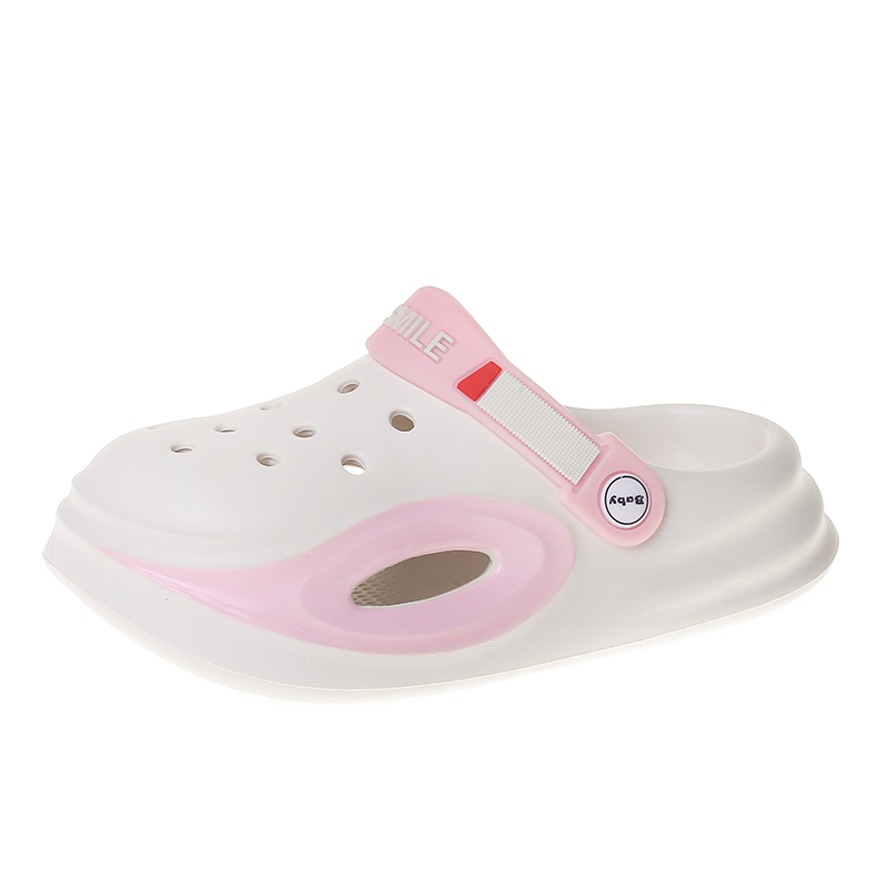 Детские тапочки с легкой амортизацией, нескользящие, детские FCMM, белый/розовый