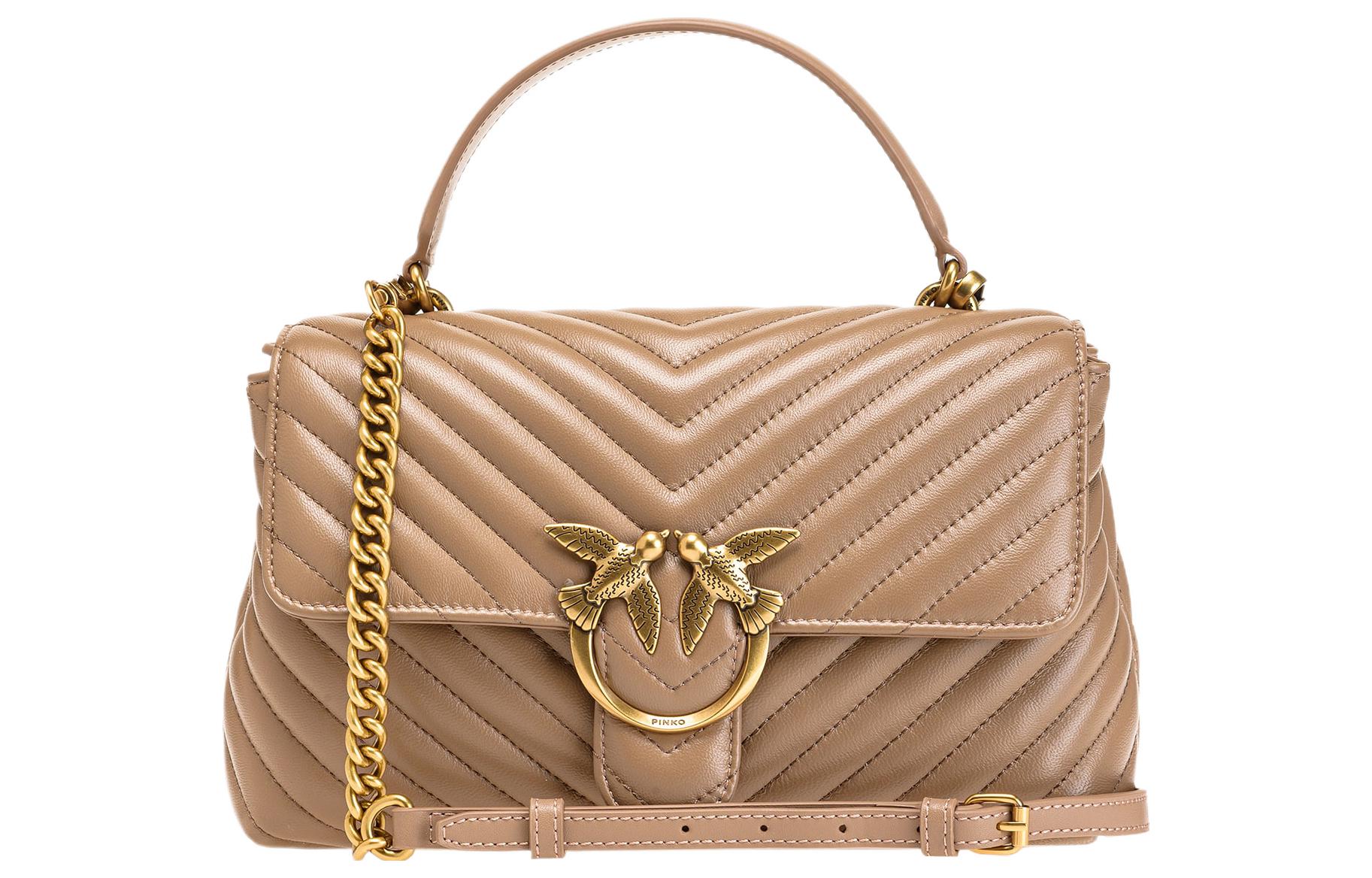 Сумка из овчины с коровьей кожей, наплечная сумка, кросс-боди обычная женская светло-коричневая PINKO, Set (Bag+Dust Bag)
Сумка из овчины с коровьей кожей, наплечная сумка, кросс-боди обычная женская светло-коричневая PINKO, Set (Bag+Dust Bag)