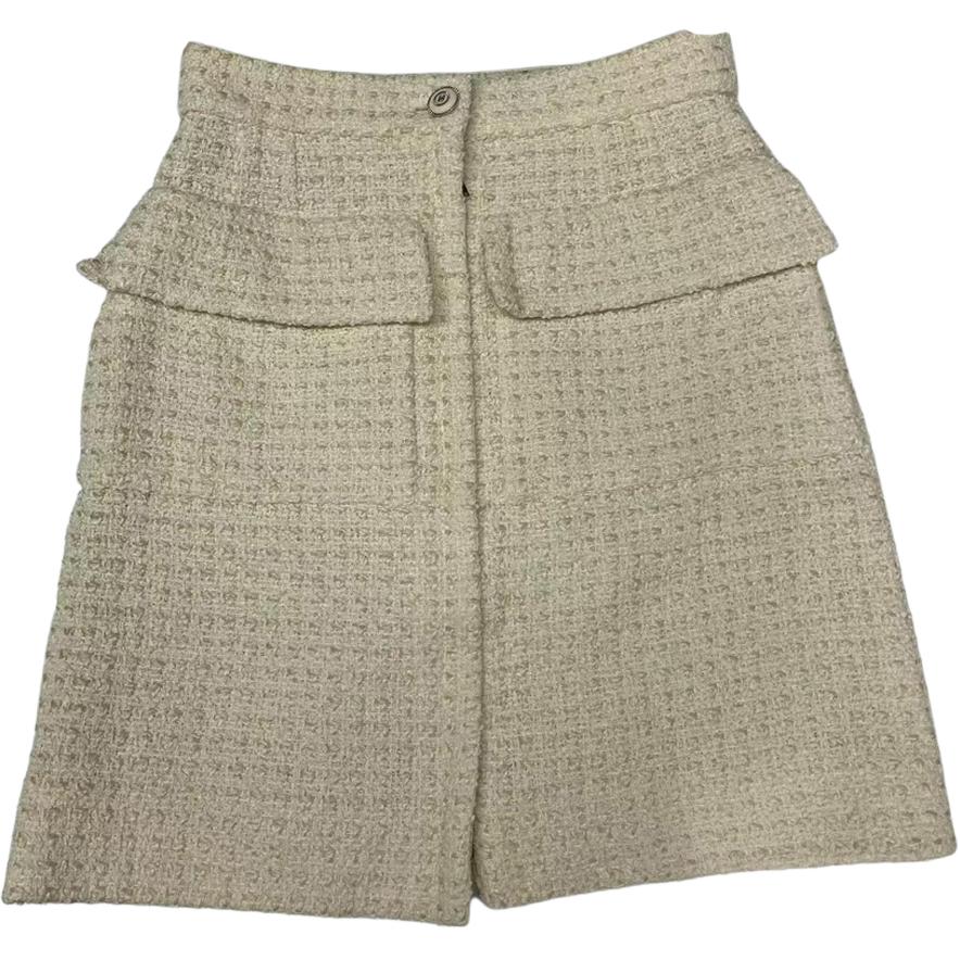 Chanel Коллекция весна-лето 20C: Повседневная короткая юбка для женщин, белый
Chanel Коллекция весна-лето 20C: Повседневная короткая юбка для женщин, белый