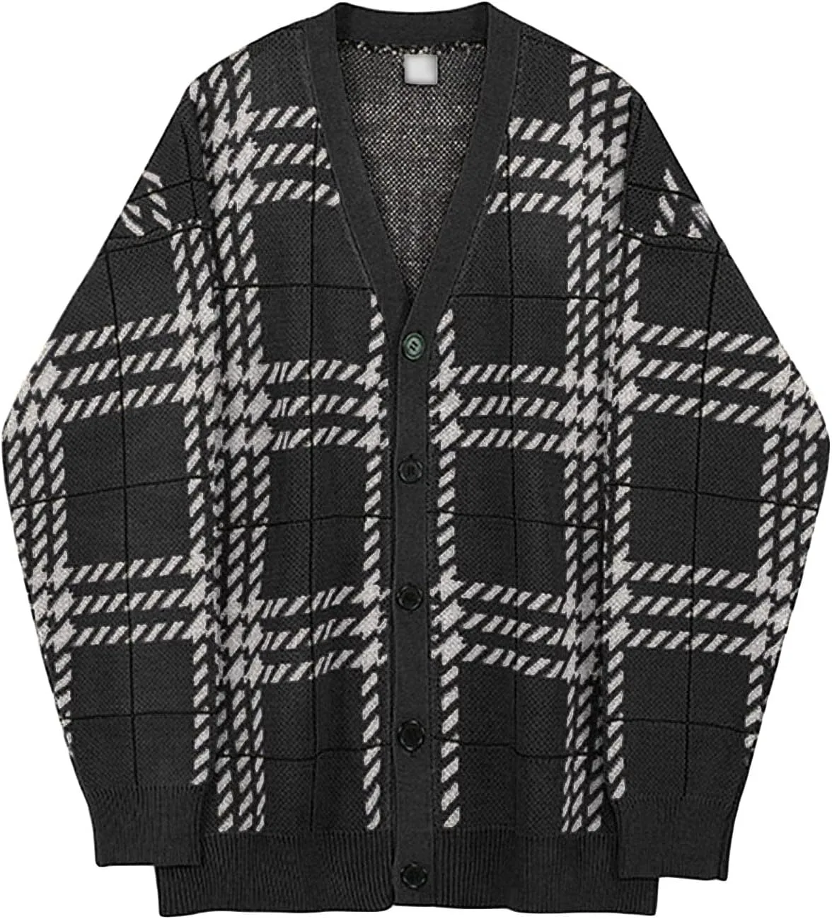 JEsilunmaMY мужской свободный клетчатый кардиган с V-образным вырезом
JEsilunmaMY мужской свободный клетчатый кардиган с V-образным вырезом