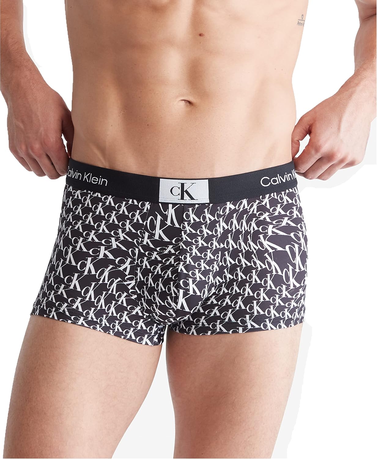 Мужские шорты Calvin Klein Micro Low Trunk 1996 года, Warped Logo Print/Black
Мужские шорты Calvin Klein Micro Low Trunk 1996 года, Warped Logo Print/Black