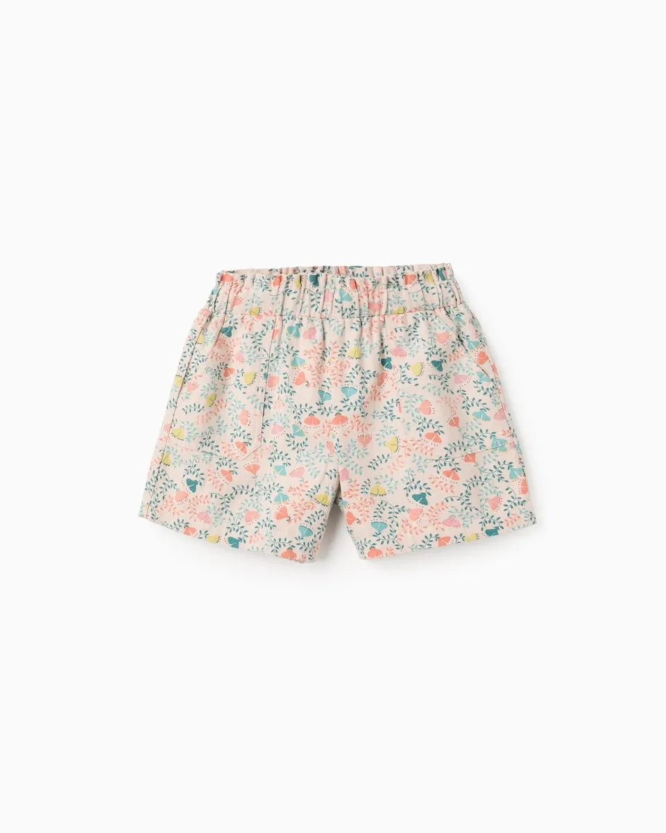 Детские шорты из саржи с винтажным цветочным принтом Zippy, бежевый
Детские шорты из саржи с винтажным цветочным принтом Zippy, бежевый