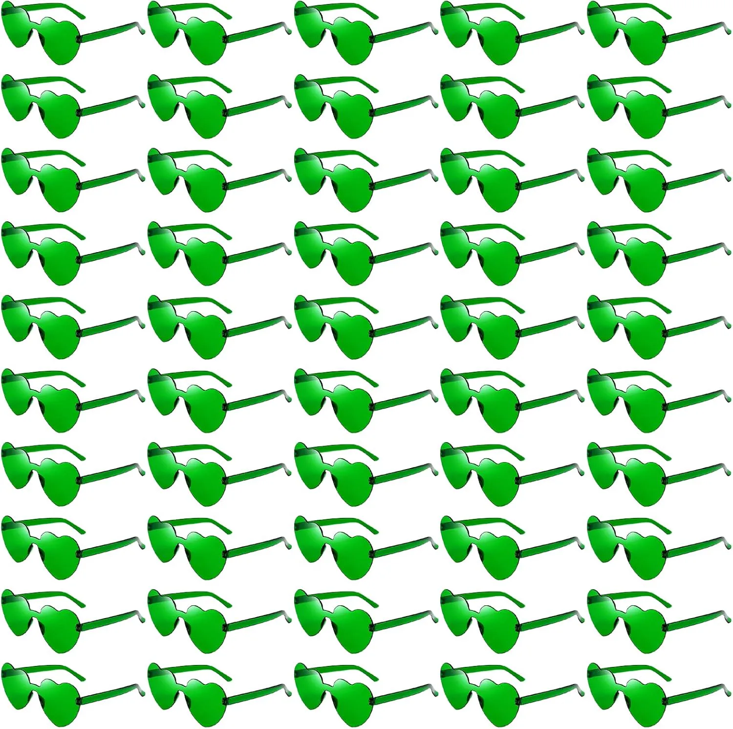 Оптовая продажа: 50 пар солнцезащитных очков без оправы в форме сердца, забавные красочные очки для вечеринок в форме сердца для женщин и мужчин Geopty, Green
Оптовая продажа: 50 пар солнцезащитных очков без оправы в форме сердца, забавные красочные очки для вечеринок в форме сердца для женщин и мужчин Geopty, Green