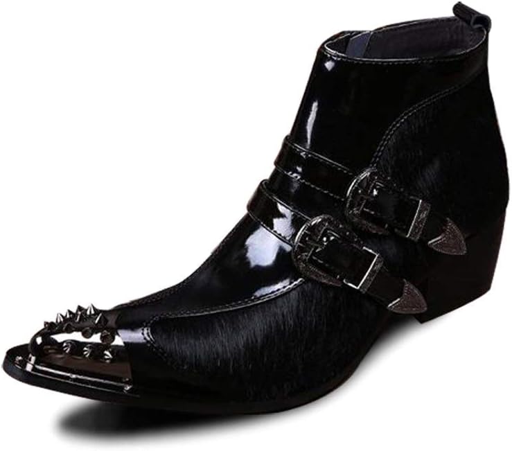 Мужские высокие ботинки Rui Landed на щиколотку, стиль слип-он, верх из премиальной натуральной кожи и меха, два ремешка-монаха, металлический заостренный носок, молния, высокий каблук (Цвет: черный, Размер: 12 M US)
Мужские высокие ботинки Rui Landed на щиколотку, стиль слип-он, верх из премиальной натуральной кожи и меха, два ремешка-монаха, металлический заостренный носок, молния, высокий каблук (Цвет: черный, Размер: 12 M US)