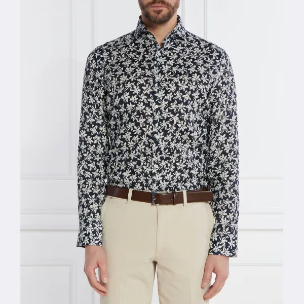 Льняная рубашка классического кроя h-joe Boss, синий
Льняная рубашка классического кроя h-joe Boss, синий