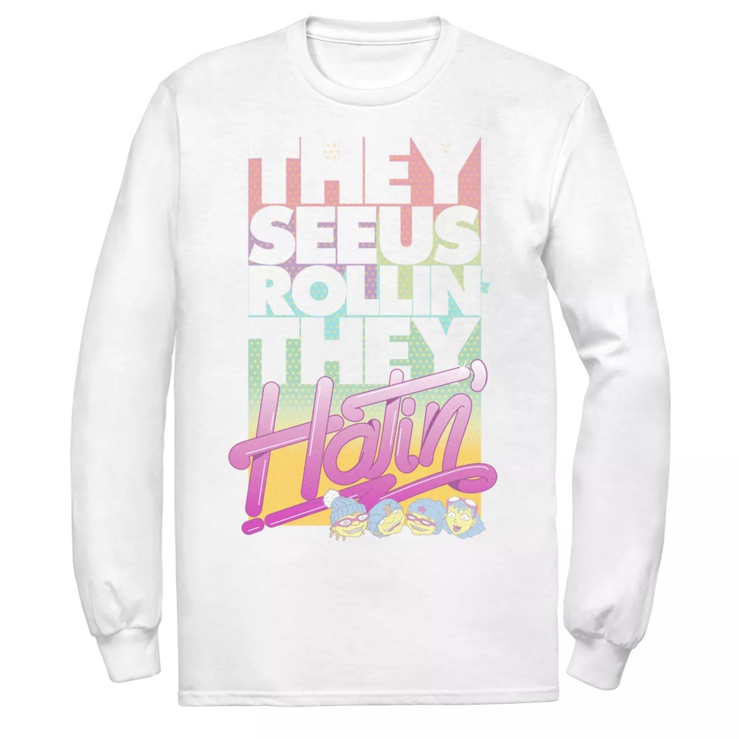 Мужская футболка с длинными рукавами Rocket Power See Us Rollin' Retro Group Licensed Character
Мужская футболка с длинными рукавами Rocket Power See Us Rollin' Retro Group Licensed Character