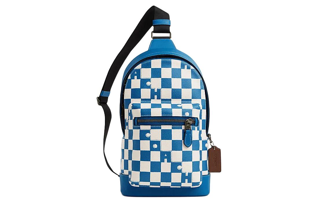 Кожаный наплечный кроссбод Coach West с элементами из искусственной кожи и ткани, цвет Blue Jay & Chalk White
Кожаный наплечный кроссбод Coach West с элементами из искусственной кожи и ткани, цвет Blue Jay & Chalk White