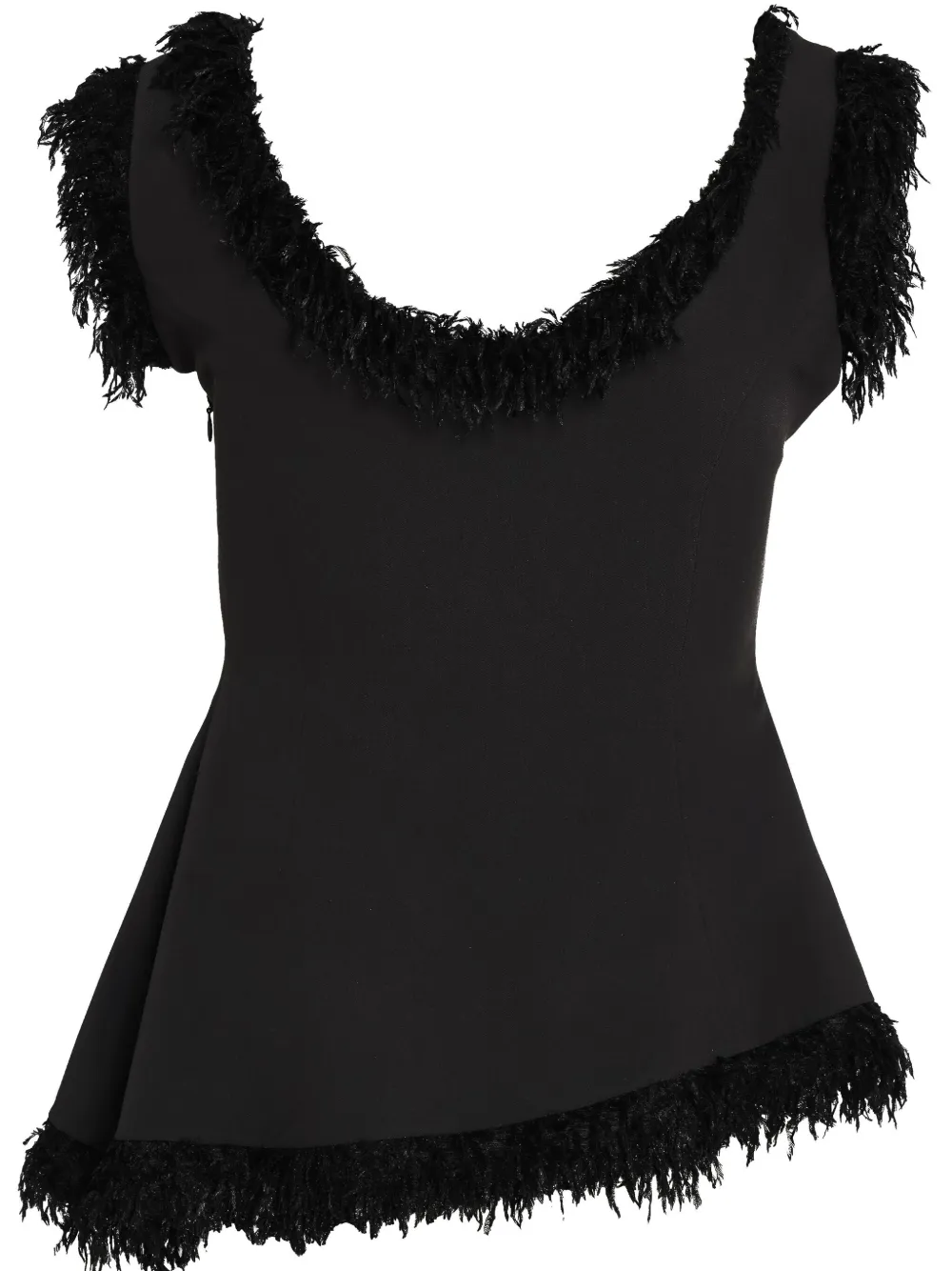 Топ с бахромой Gloria Coelho, черный 
Топ с бахромой Gloria Coelho, черный