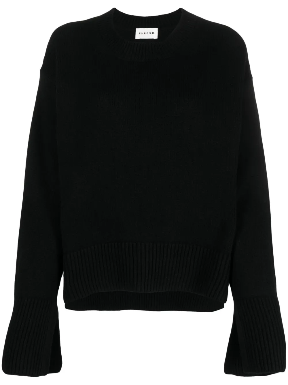 Шерстяной джемпер в рубчик P.A.R.O.S.H., черный
Шерстяной джемпер в рубчик P.A.R.O.S.H., черный