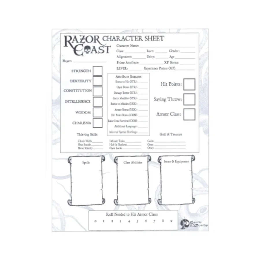 Razor Coast - Character Sheets (Swords & Wizardry), Razor Coast (Swords & Wizardry), мягкая обложка
Razor Coast - Character Sheets (Swords & Wizardry), Razor Coast (Swords & Wizardry), мягкая обложка