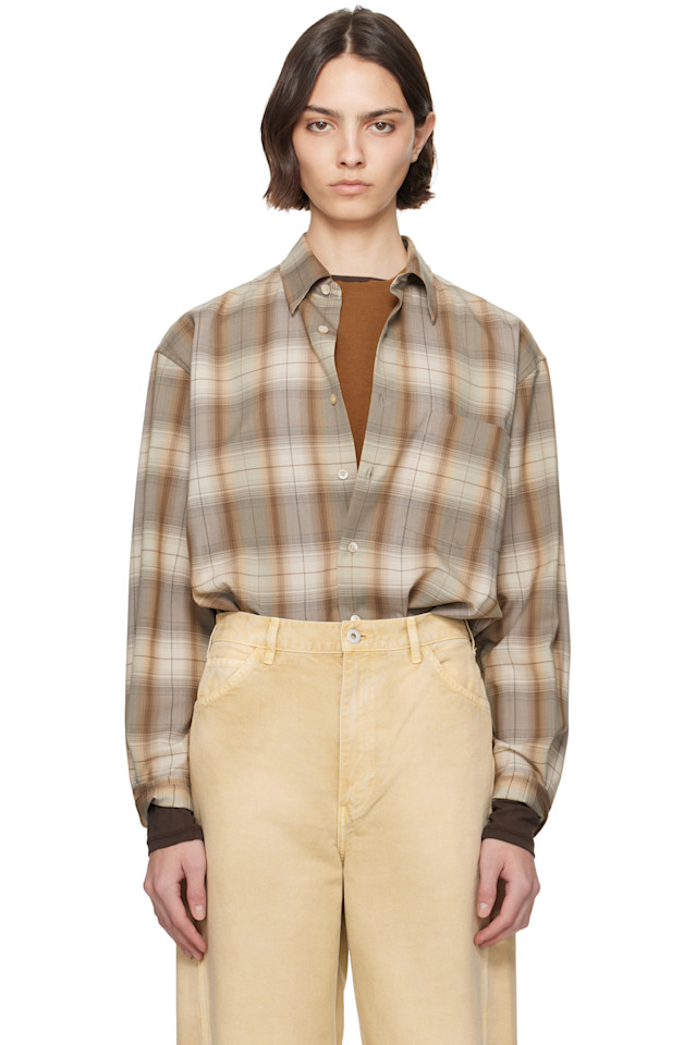 Сверхлегкая шерстяная клетчатая рубашка Auralee, мультиколор
Сверхлегкая шерстяная клетчатая рубашка Auralee, мультиколор