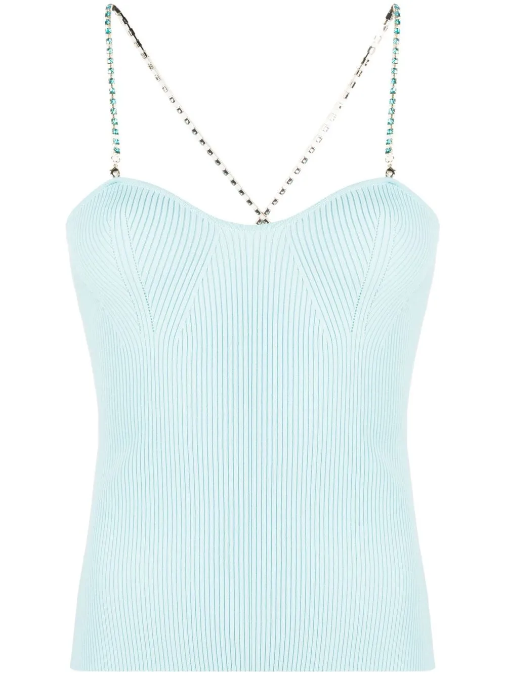 Трикотажный топ с кристаллами Blugirl, синий
Трикотажный топ с кристаллами Blugirl, синий