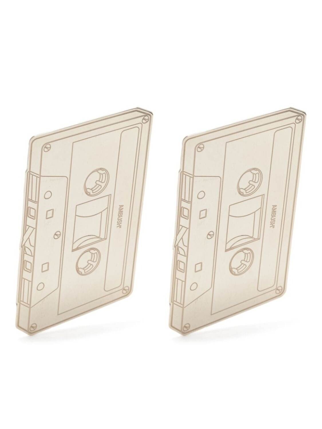 Серьги-капельки с кассетной лентой AMBUSH, серебряный
Серьги-капельки с кассетной лентой AMBUSH, серебряный