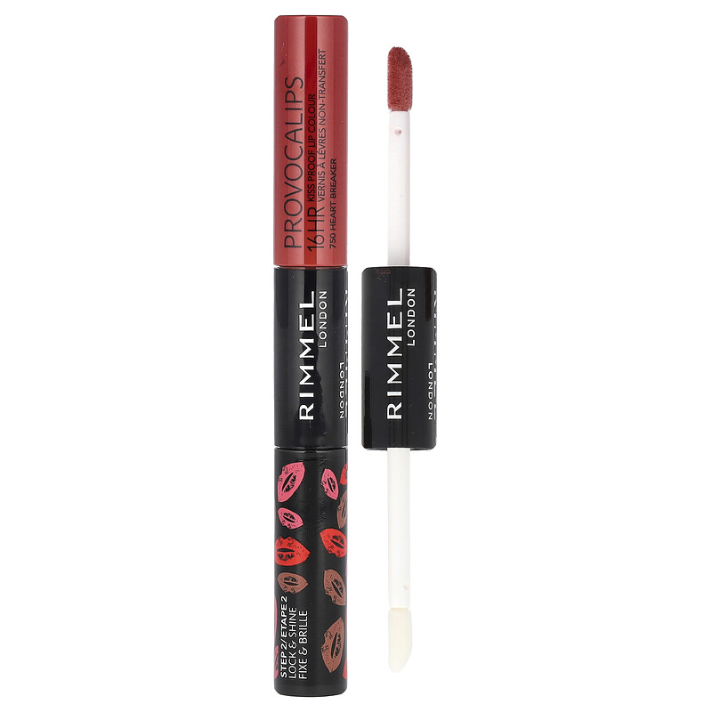 Rimmel London, Provocalips, 16HR Kiss Proof Lip Color, 750 Heart Breaker, 4 мл (0,14 жидк. унц.)
Rimmel London, Provocalips, 16HR Kiss Proof Lip Color, 750 Heart Breaker, 4 мл (0,14 жидк. унц.)