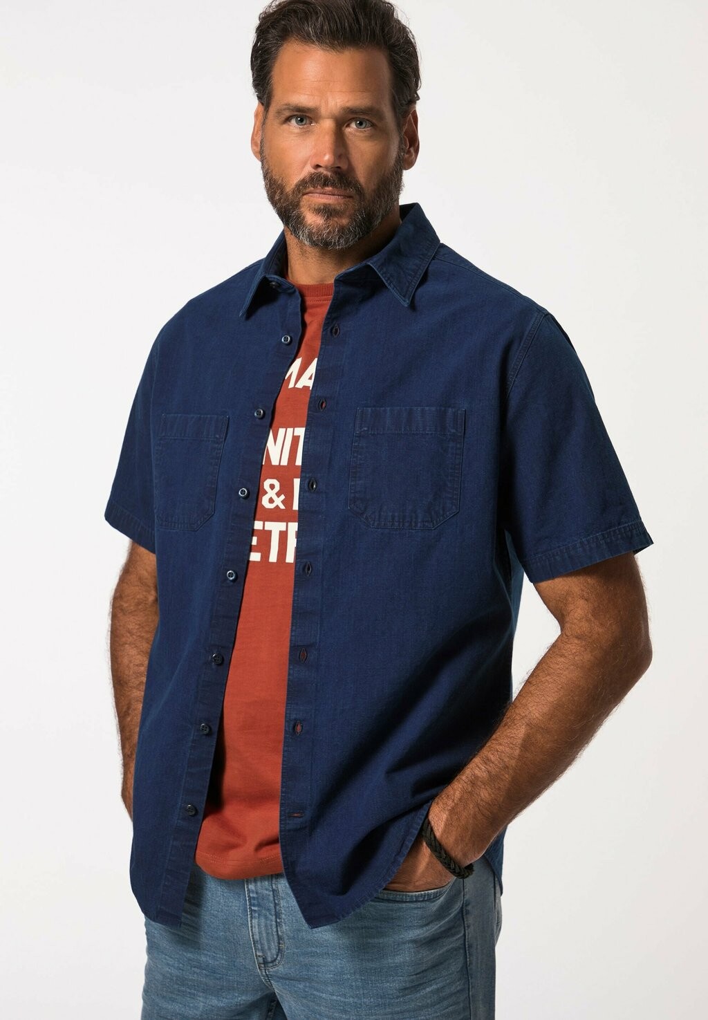 Рубашка SHORT SLEEVE JP1880, темно-синий деним
Рубашка SHORT SLEEVE JP1880, темно-синий деним